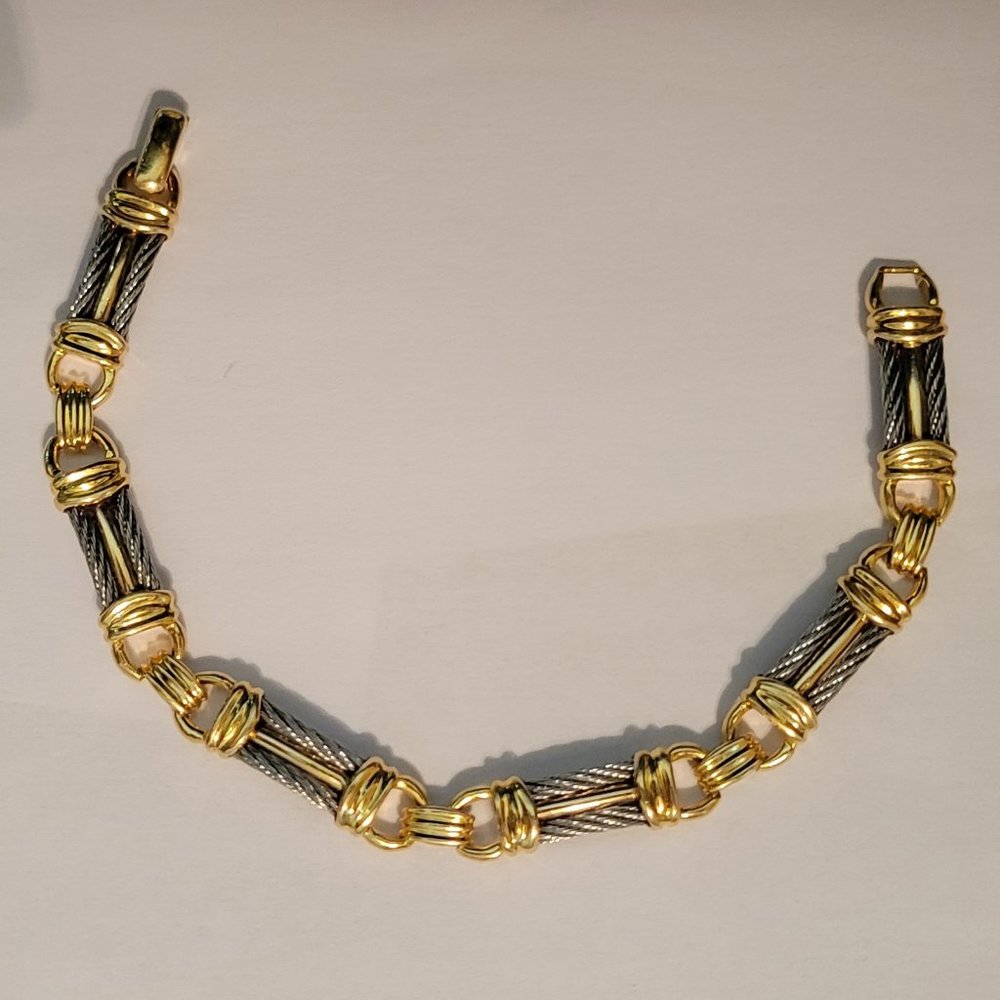 Philippe Charriol Vintage 18k & Stainless Bracelet